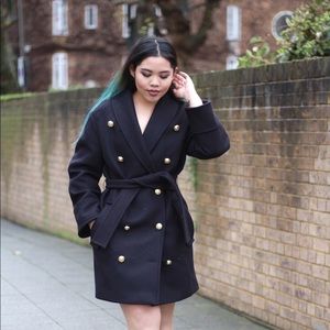 Balmain x H&M wool blend coat